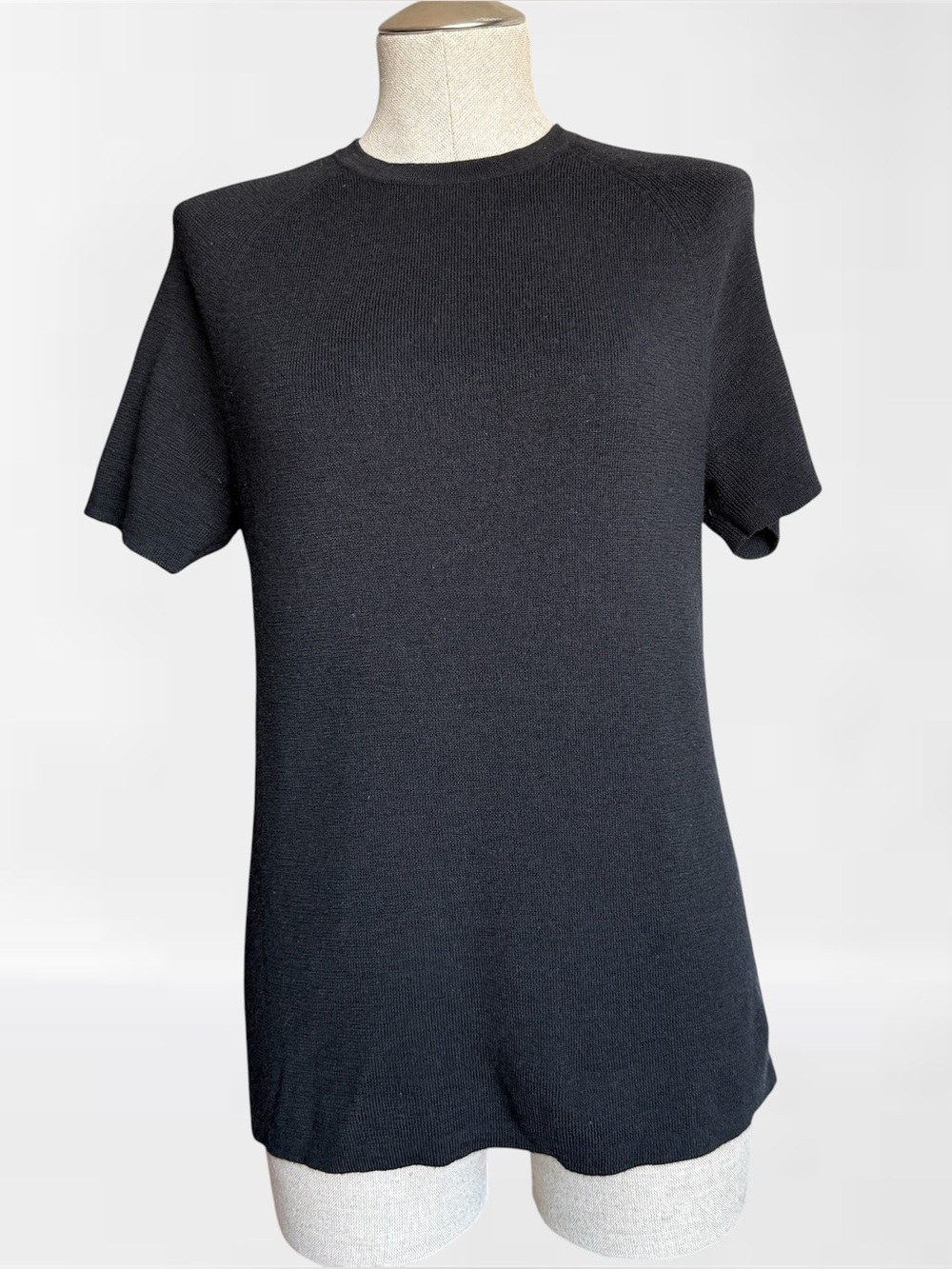 Theory Rovira SS Cashwool Merino Knit Tee | Black | Size S